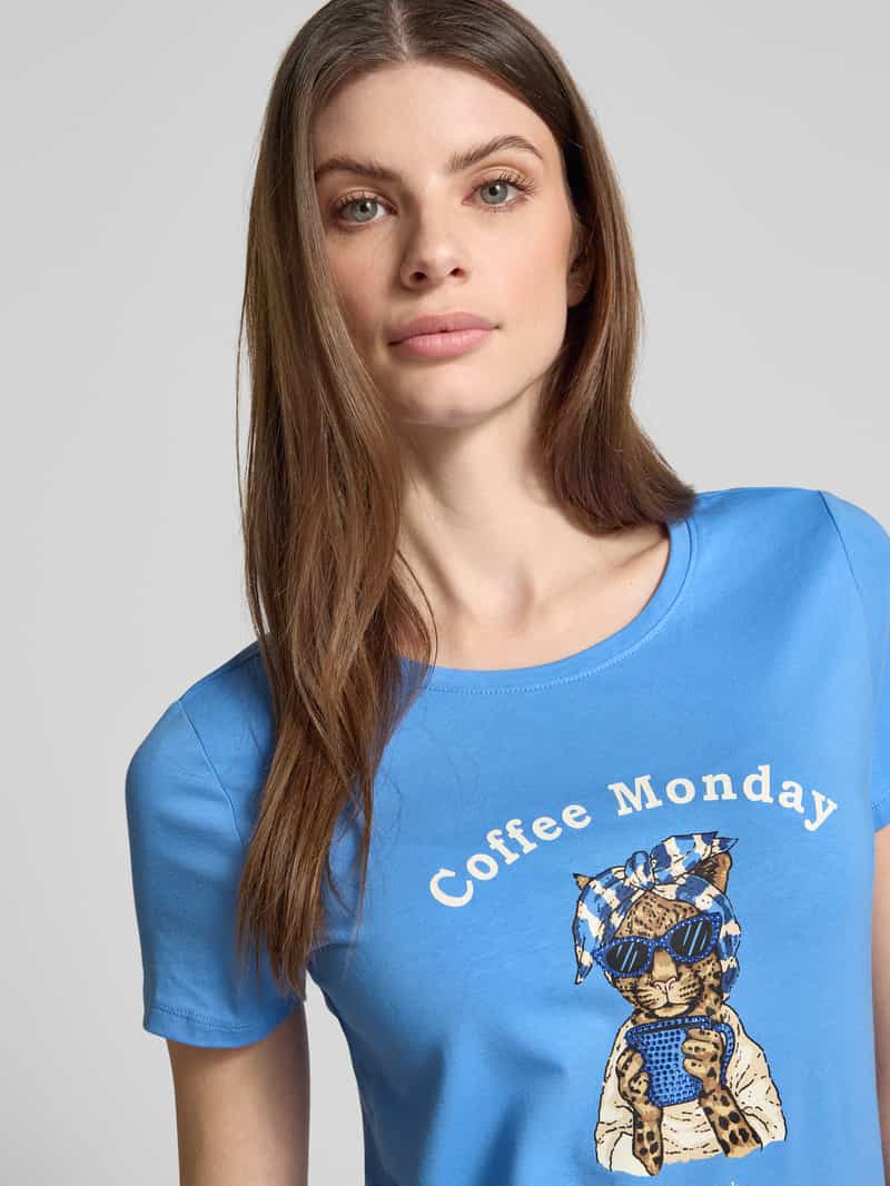 Zero T-shirt met motiefprint