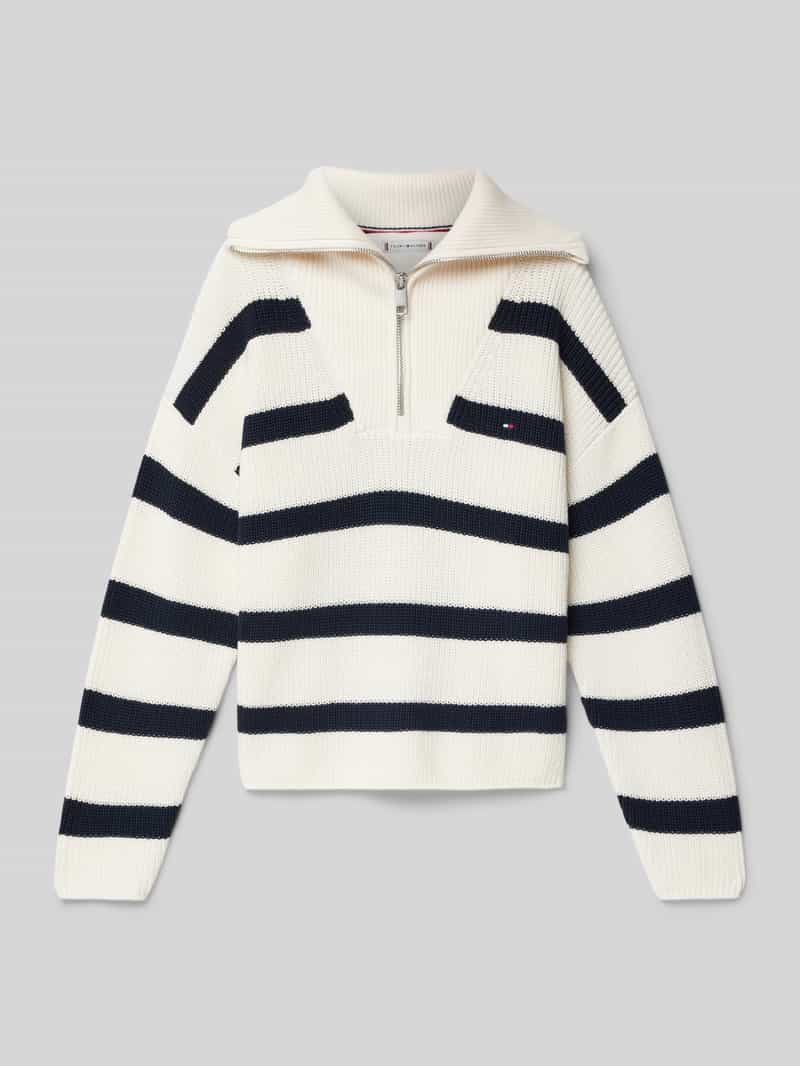 Tommy Hilfiger Teens Gebreide pullover met opstaande kraag
