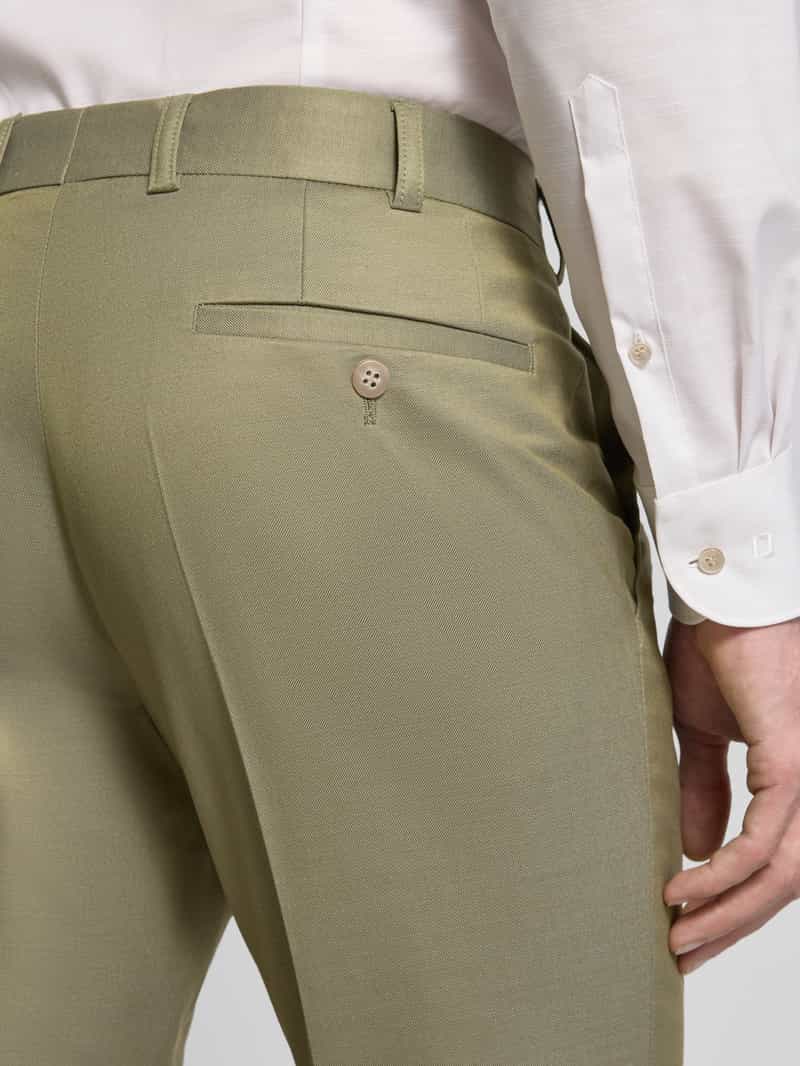 Wilvorst Slim fit pantalon met persplooien