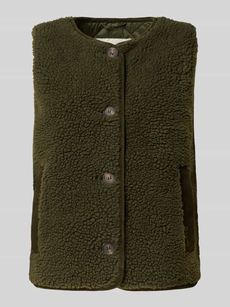 Barbour Regular fit outdoor-bodywarmer met teddybont model 'LUCIANA'
