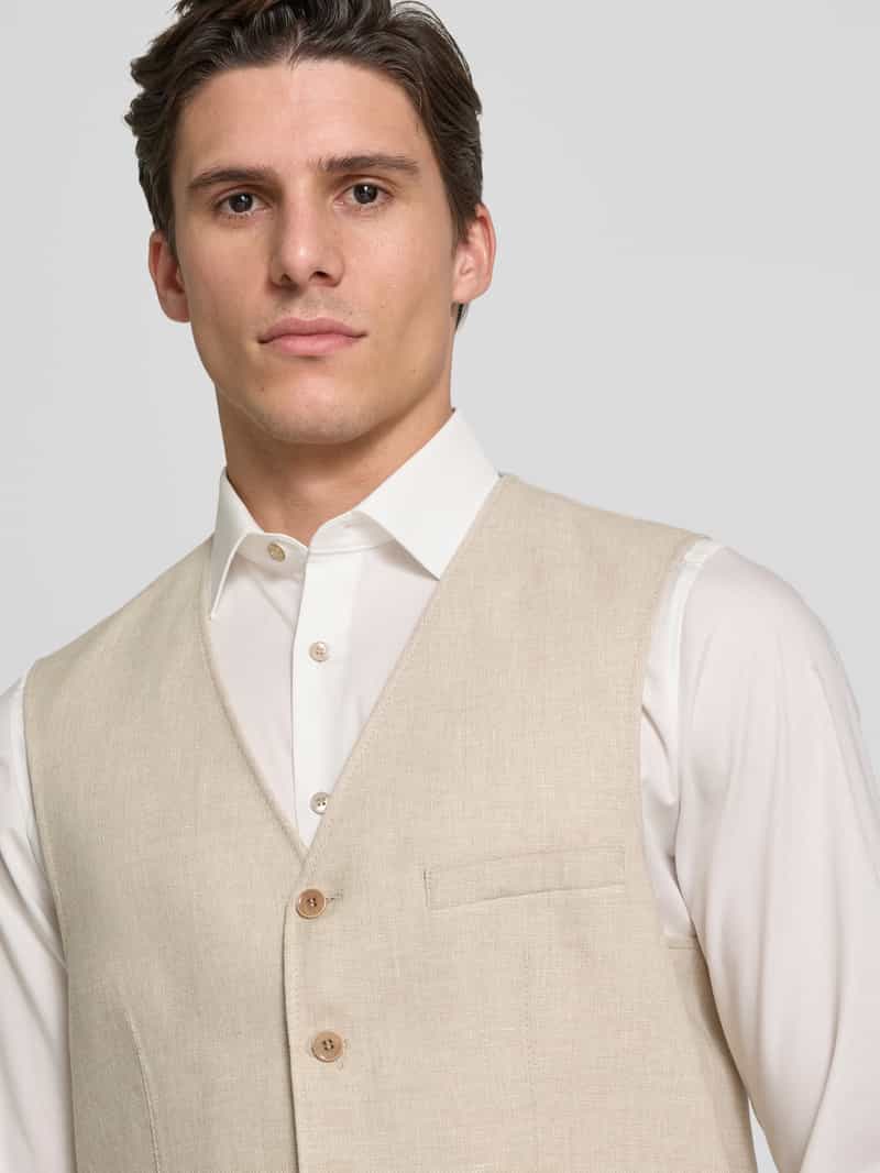 carl gross Regular fit gilet van hoogwaardige linnenmix model 'WILSON'