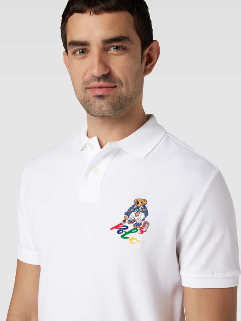 Polo Ralph Lauren Slim fit poloshirt met motiefstitching
