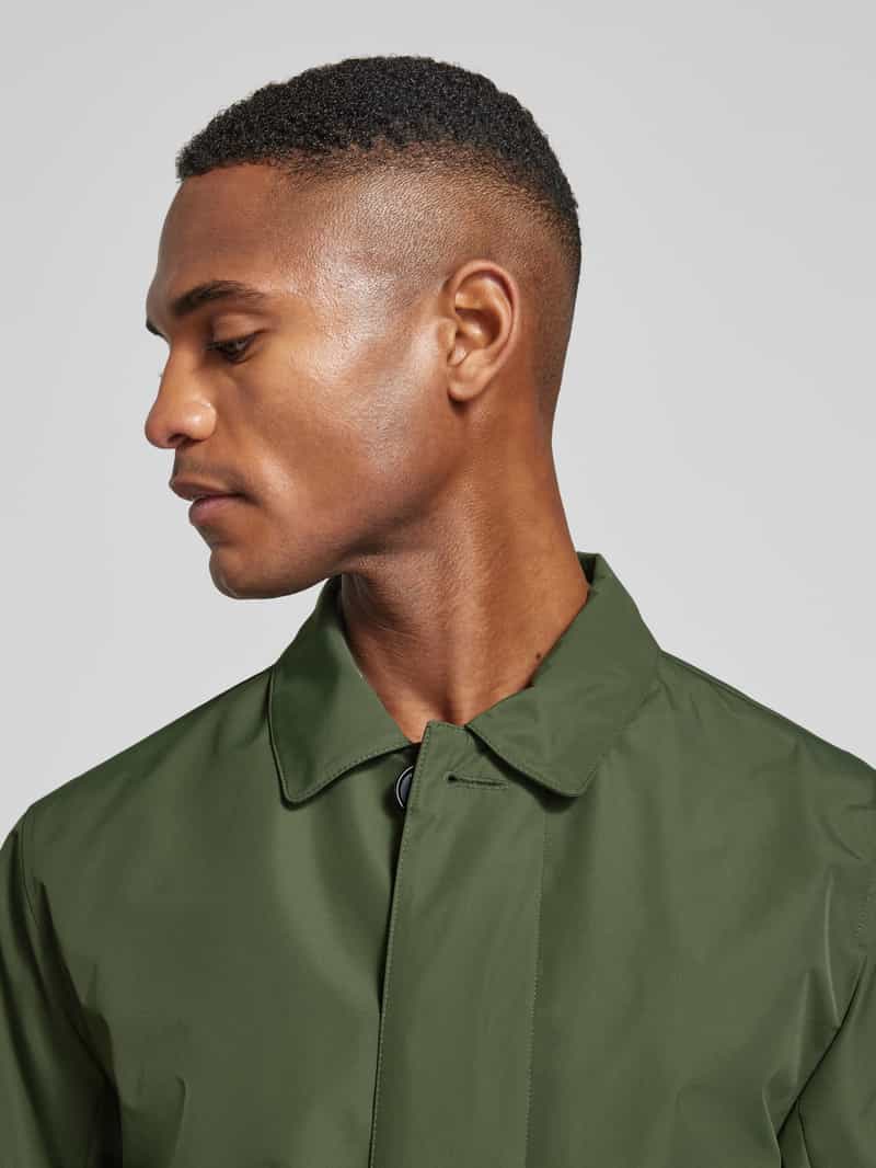 Matinique Lange jas met labeldetail model 'miles Mac'