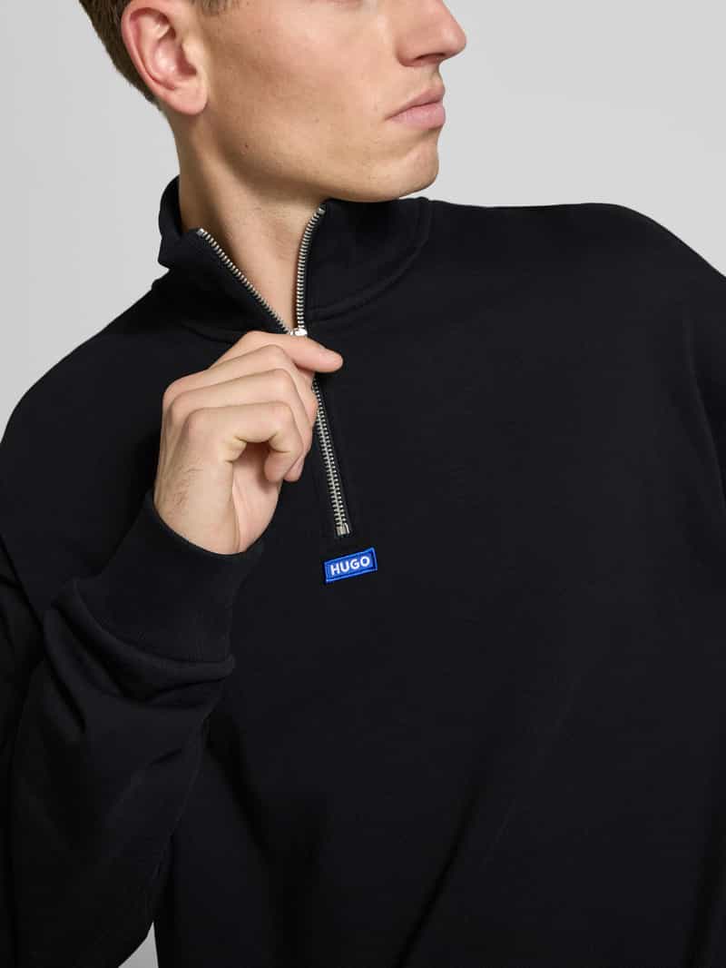 Hugo Blue Regular fit sweatshirt van puur katoen model 'NEELER'