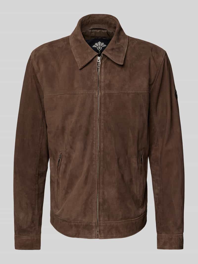 JOOP! Collection Leren jack met ritszakken model 'TOBY'