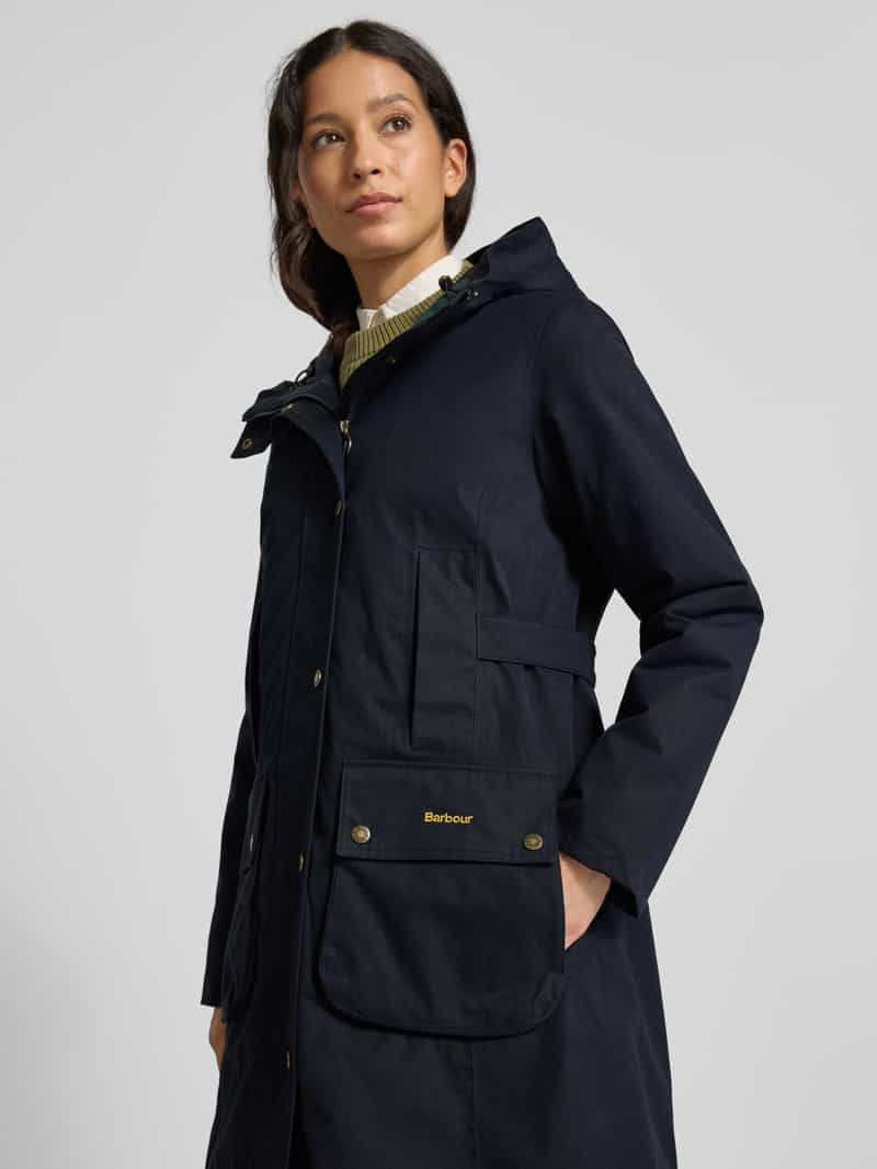 Barbour Regular fit lang functioneel jack van katoenmix model 'BAMBURGH'