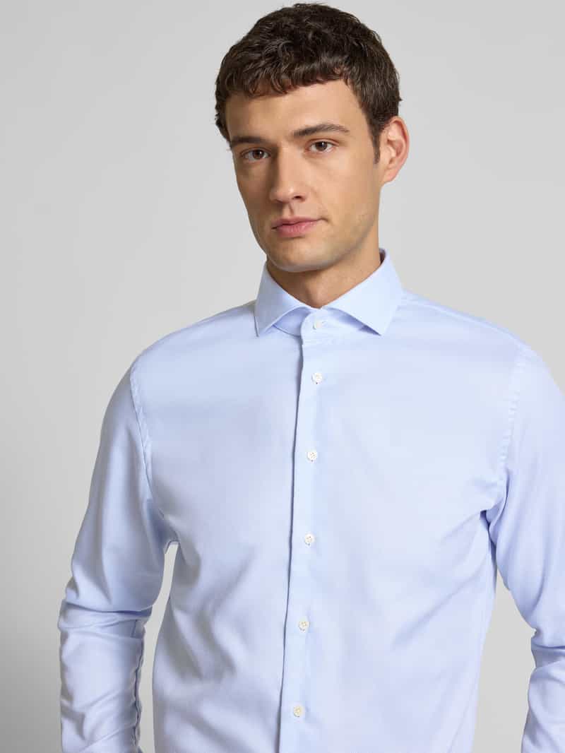 Profuomo Regular fit zakelijk overhemd met haaikraag model 'Cutaway'