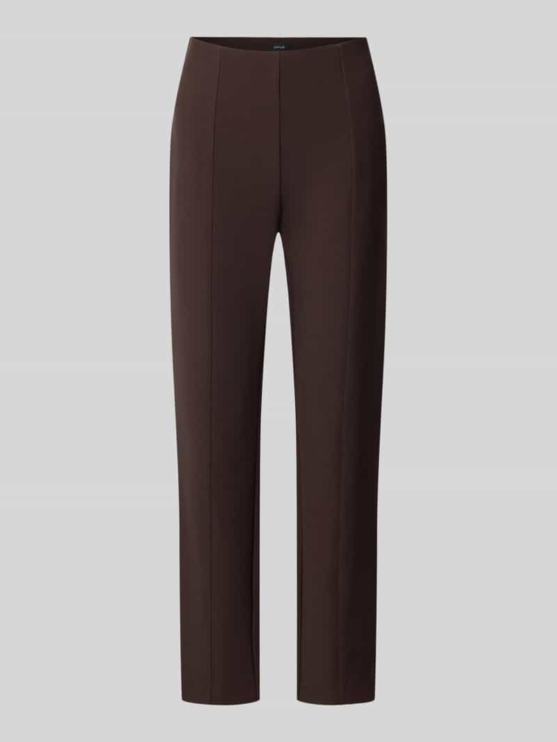 Opus High waist stoffen broek met vouwplooi model 'Elvina'