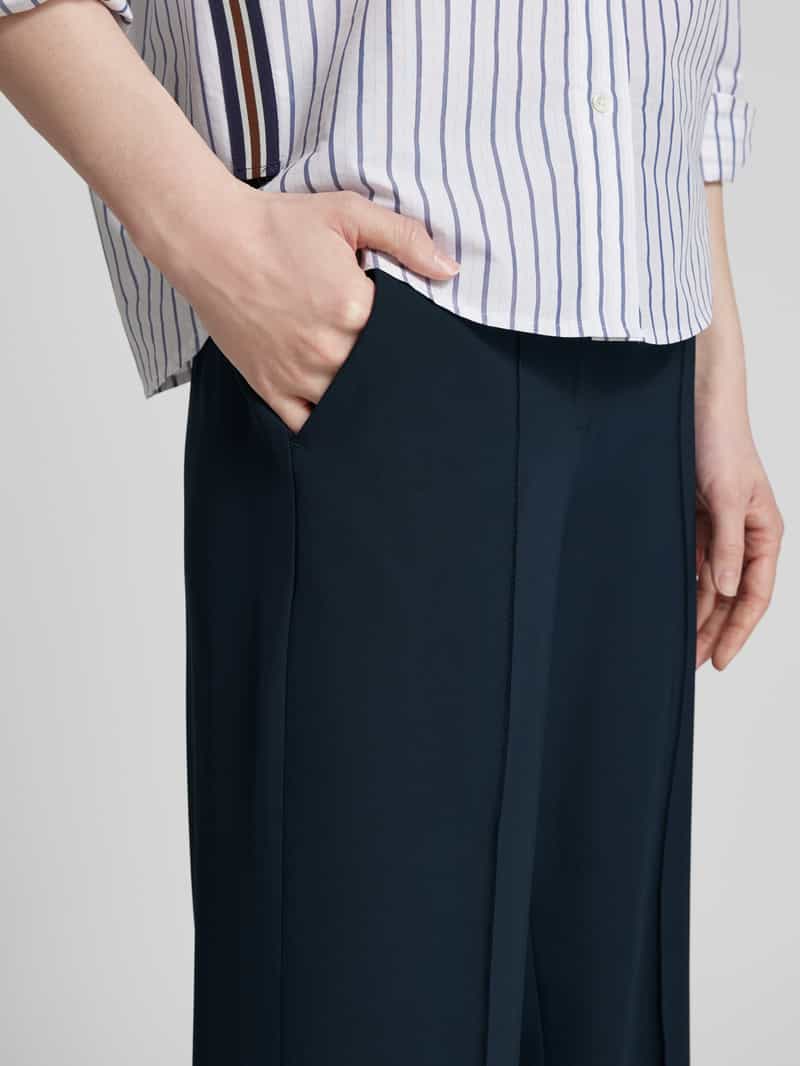 Opus Straight leg stoffen broek met vaste persplooien model 'Melane'