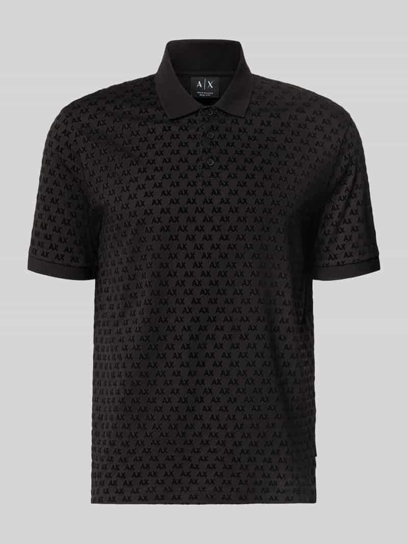 Armani Exchange Regular Fit Poloshirt aus reiner Baumwolle in Black, Größe L 2093899L