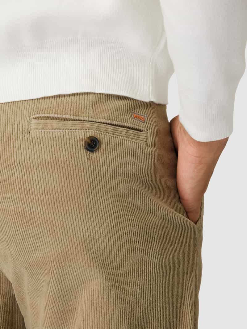 Boss Orange Corduroy broek met achterzakken model 'Statum'