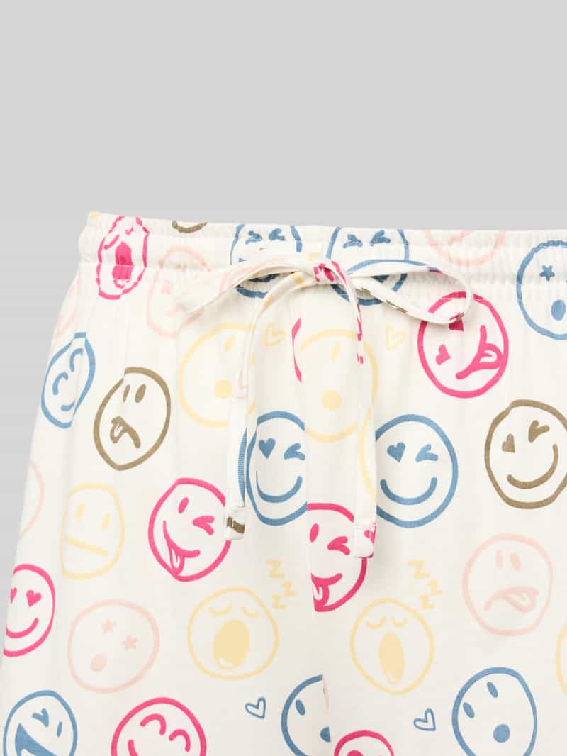 Jake*s Casual Pyjamabroek met elastische band en tunnelkoord