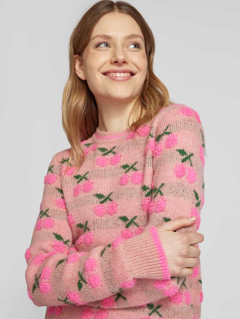 Essentiel Antwerp Gebreide pullover met motiefstitching model 'Hiroyal'