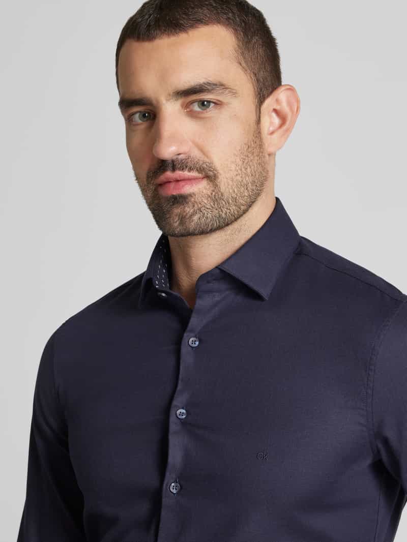 CK Calvin Klein Slim fit zakelijk overhemd met labelstitching model 'Bari'