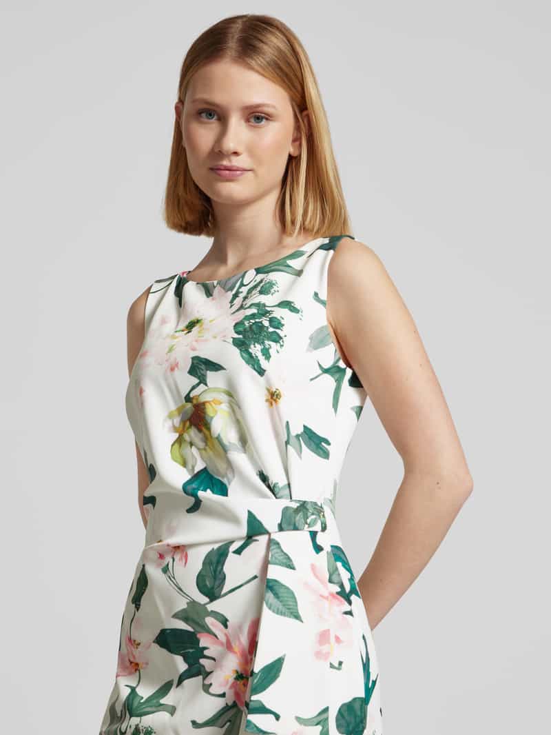 Vera Mont Knielange cocktailjurk met ronde hals