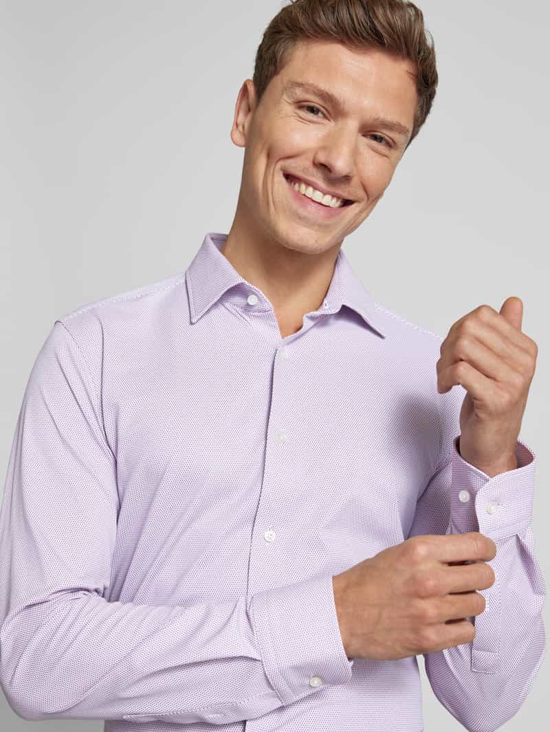 Boss Slim fit zakelijk overhemd met kentkraag model 'Hank'