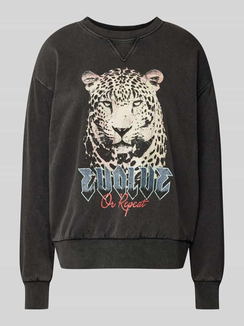 Only Comfort fit sweatshirt van katoenmix model 'LUCINDA'