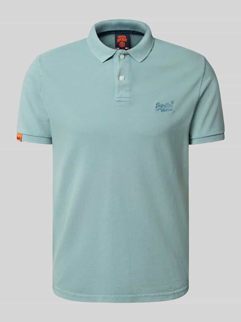 Superdry Regular fit poloshirt met labelstitching