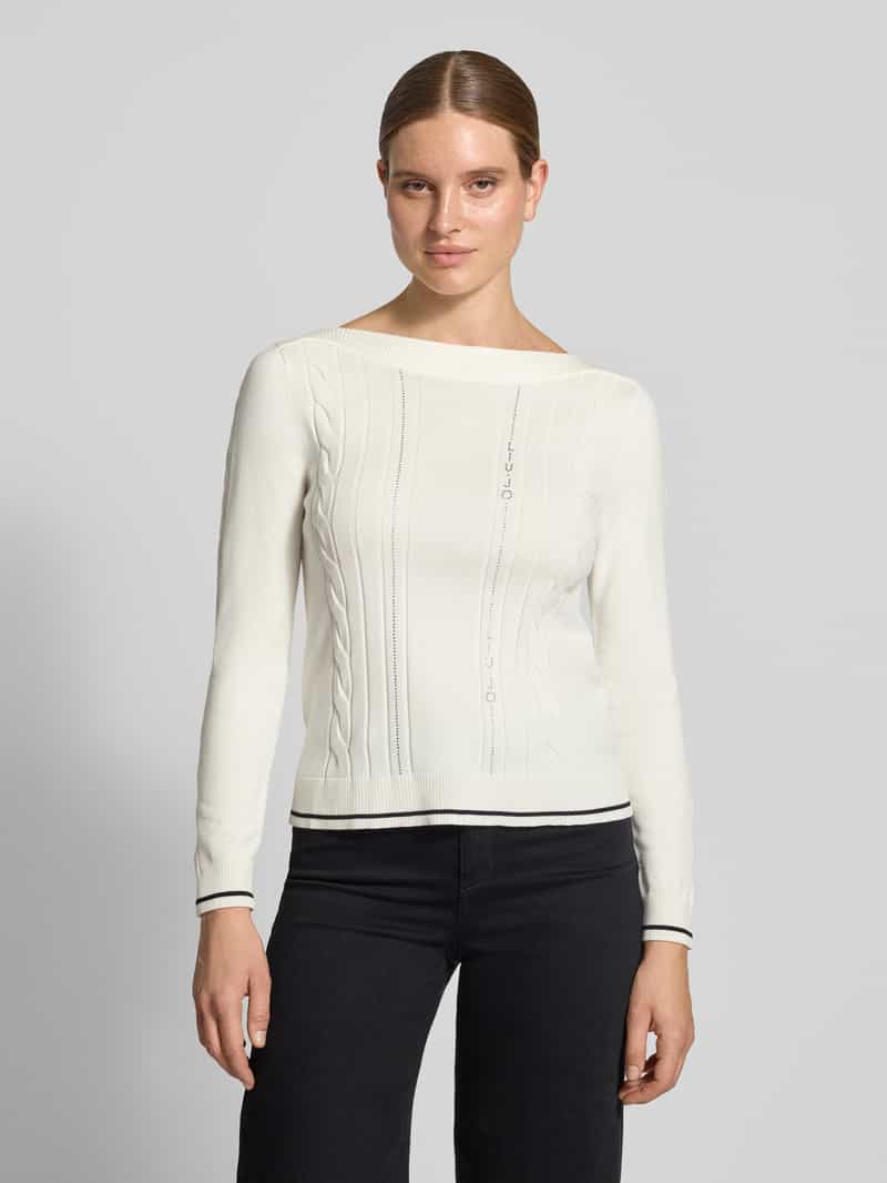 Liu Jo Regular fit pullover van viscosemix wit, foto 3