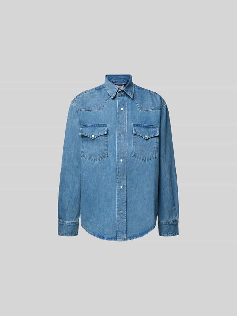 Vrijetijdsoverhemd in denimlook