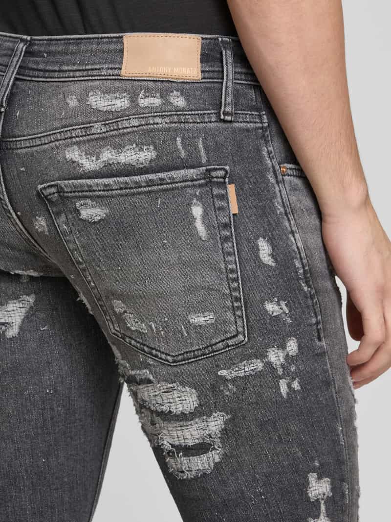 Antony Morato Tapered fit jeans in destroyed-look