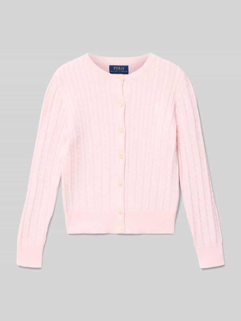 Polo Ralph Lauren Teens Gebreid jack met kabelpatroon en labelstitching