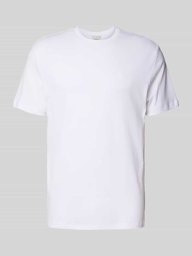 CK Calvin Klein T-shirt met logostitching model 'SUPIMA'