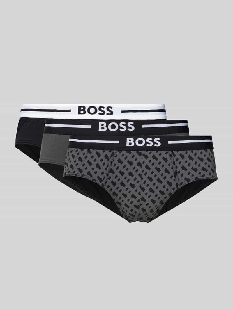 Boss Slip met elastische band met logo in een set van 3 stuks