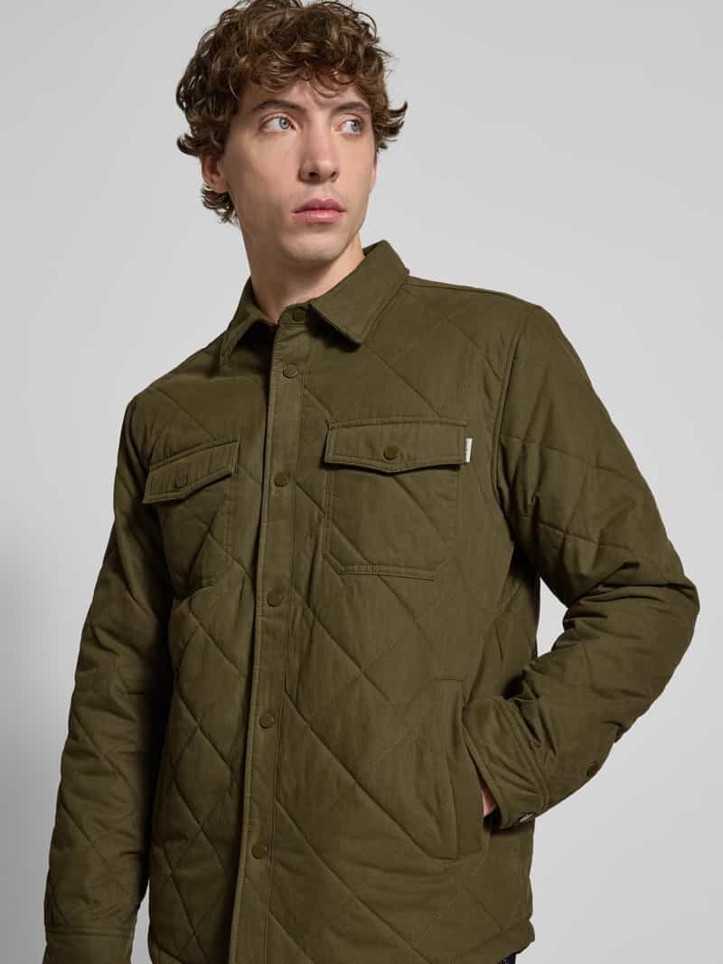Pepe Jeans Regular fit overhemdjack van katoenmix model 'QUILTED WORKSHIRT'