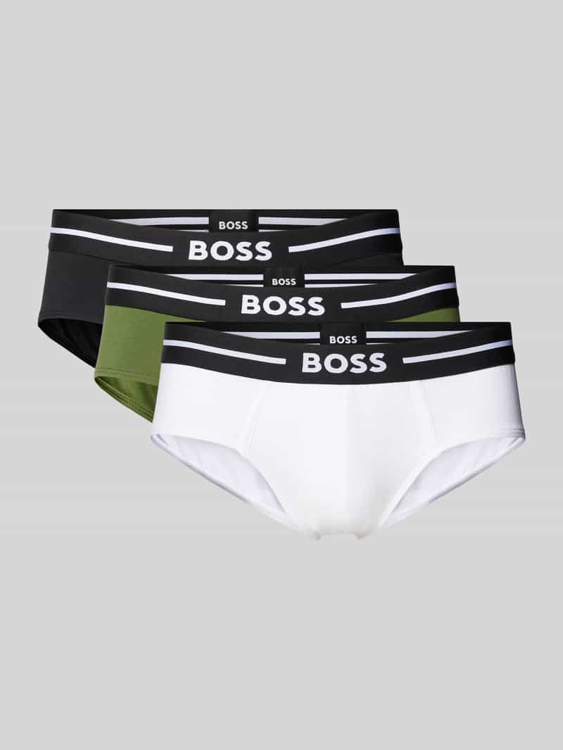 Boss Slip met elastische band met logo in een set van 3 stuks
