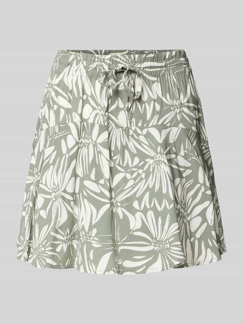 Only Uitlopende midirok met all-over motief model 'NALA'