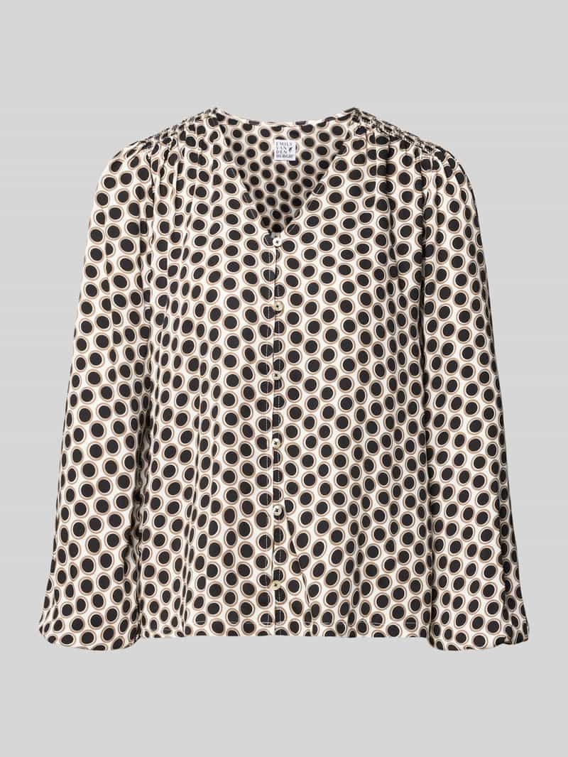 Emily Van den Bergh Regular fit blouse van viscose in all-over look