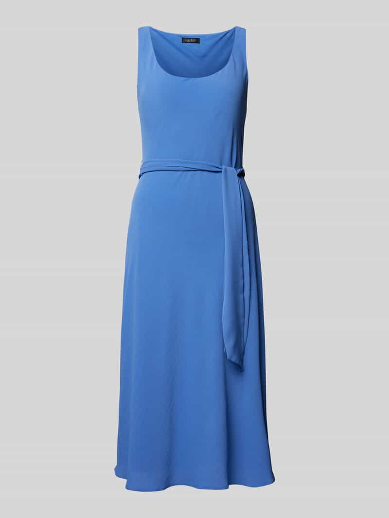 Lauren Ralph Lauren Midi-jurk met strikceintuur model 'ZAWATO'