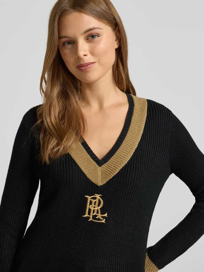 Lauren Ralph Lauren Gebreide pullover met labelstitching model 'MEREN'