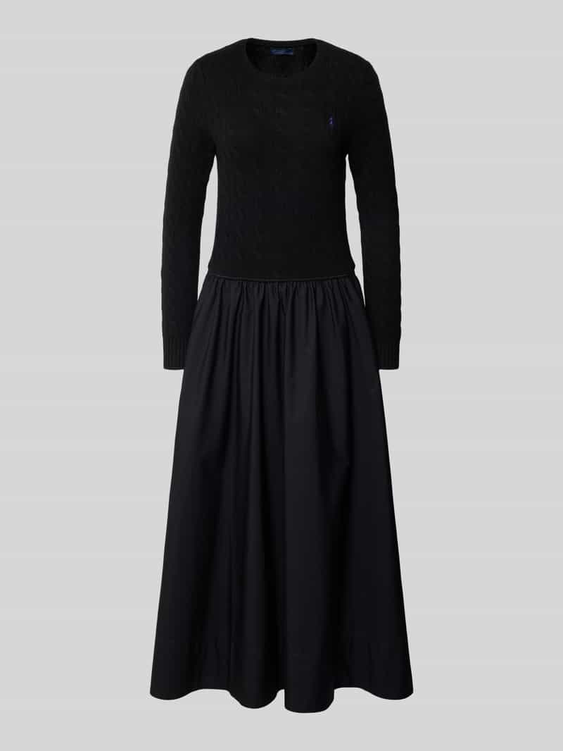 Polo Ralph Lauren Getailleerde midi-jurk van lanawolmix met kasjmier