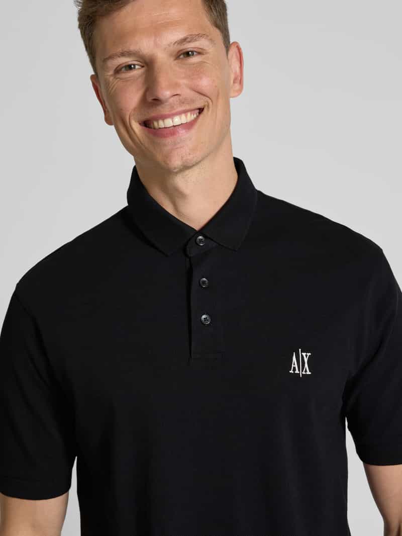 Armani Exchange Poloshirt met labelstitching