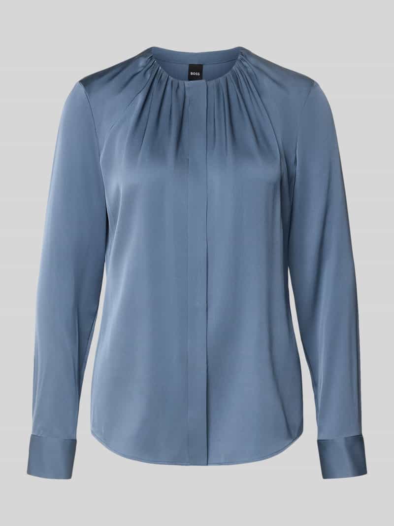 Boss Regular fit blouse met lange mouwen van zijdemix model 'BANORAH'