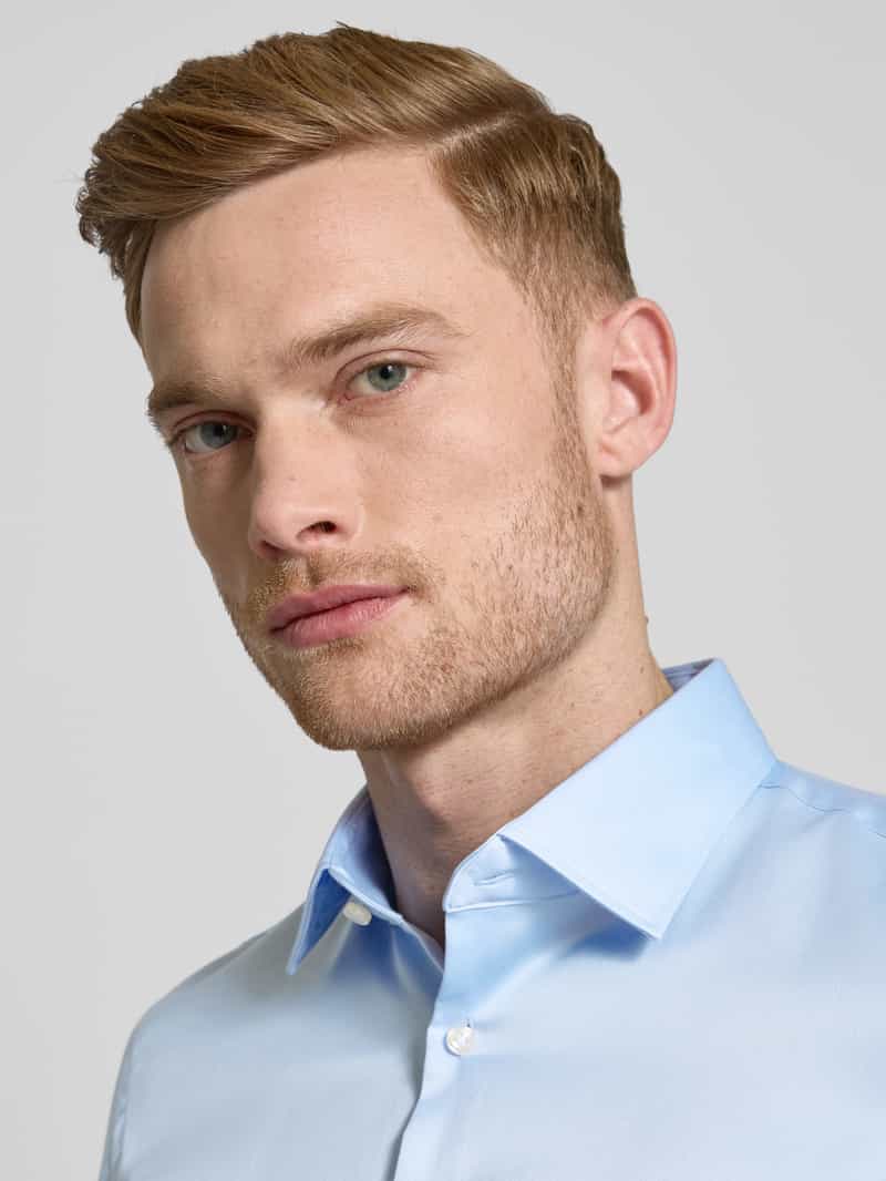 Jake*s Slim fit zakelijk overhemd van satijn