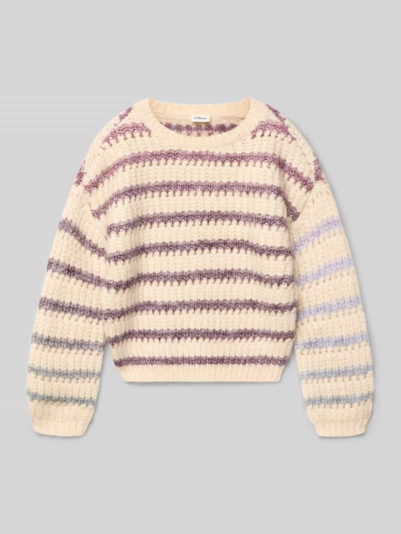 s.Oliver RED LABEL Loose fit gebreide pullover met all-over motief