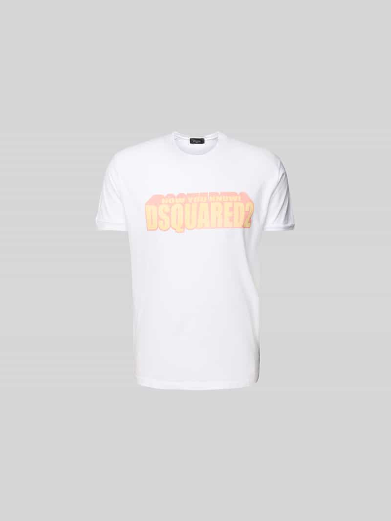 T-shirt met labelprint