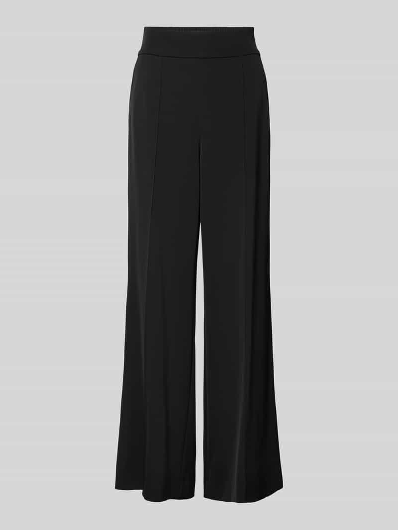 comma Wide leg stoffen broek met vaste persplooien