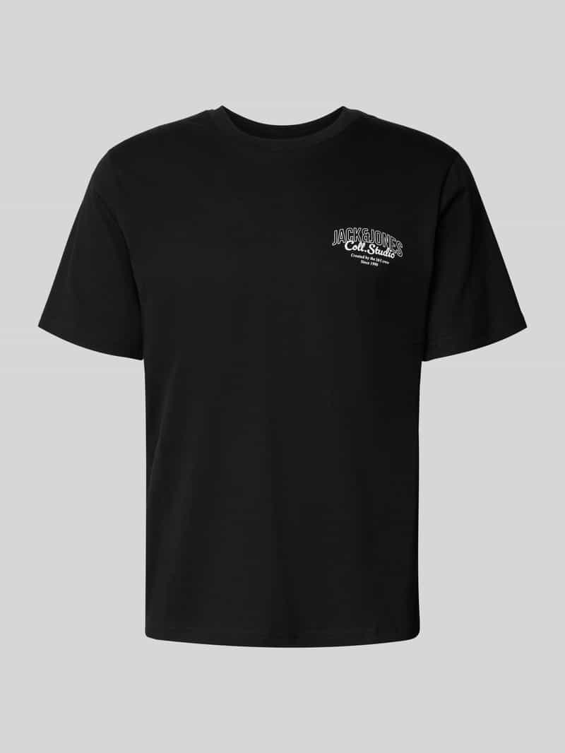 jack & jones T-shirt met labelprint model 'MAKOTO'