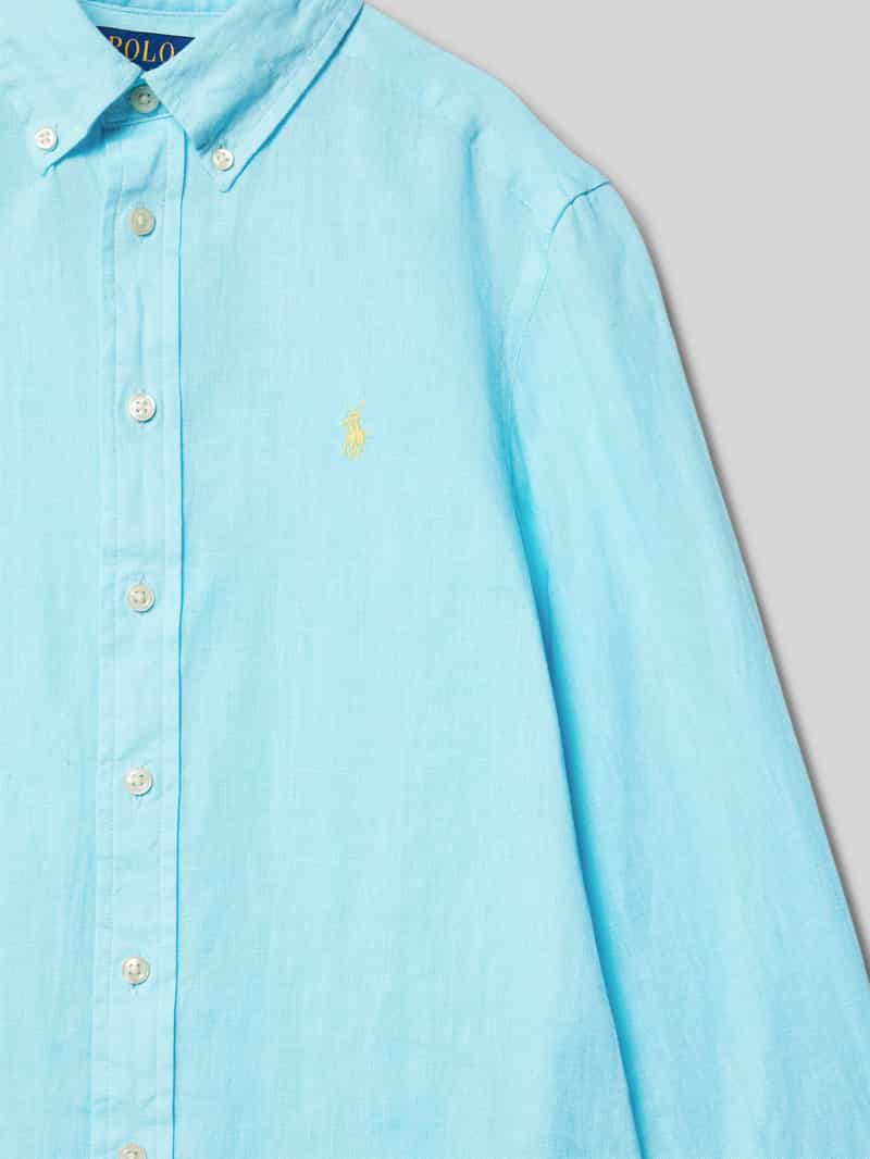 Polo Ralph Lauren Kids Regular fit linnen overhemd met button-downkraag