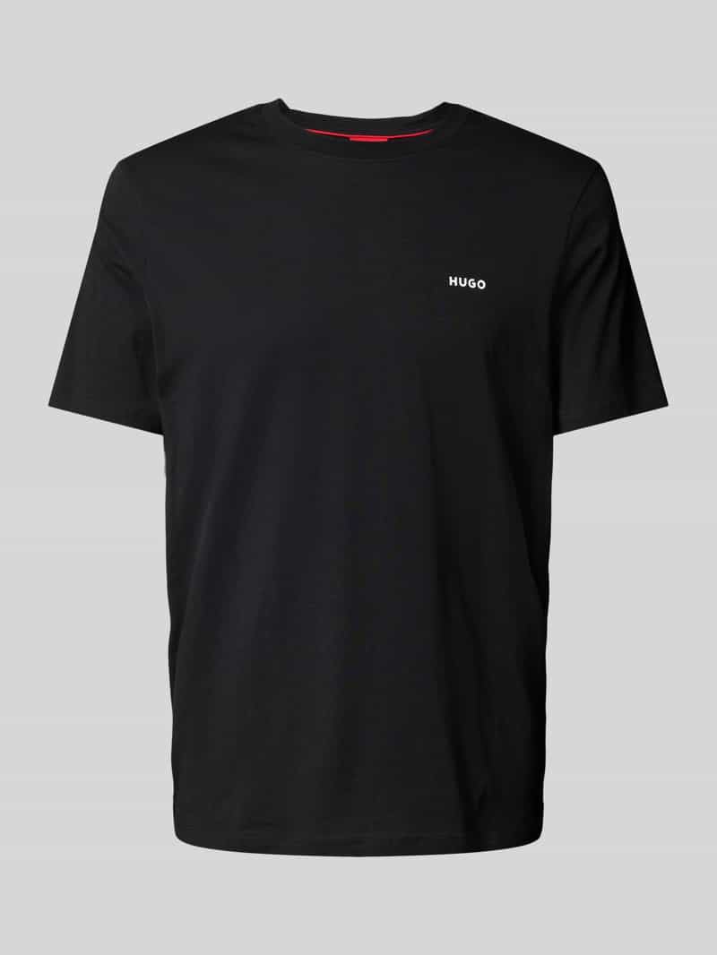 HUGO T-shirt met labelprint model 'Dero'