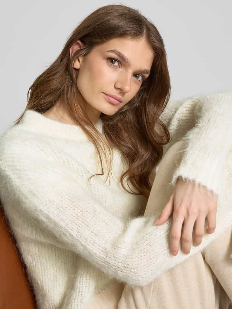 American vintage Gebreide pullover met ribboorden model 'BYMI'