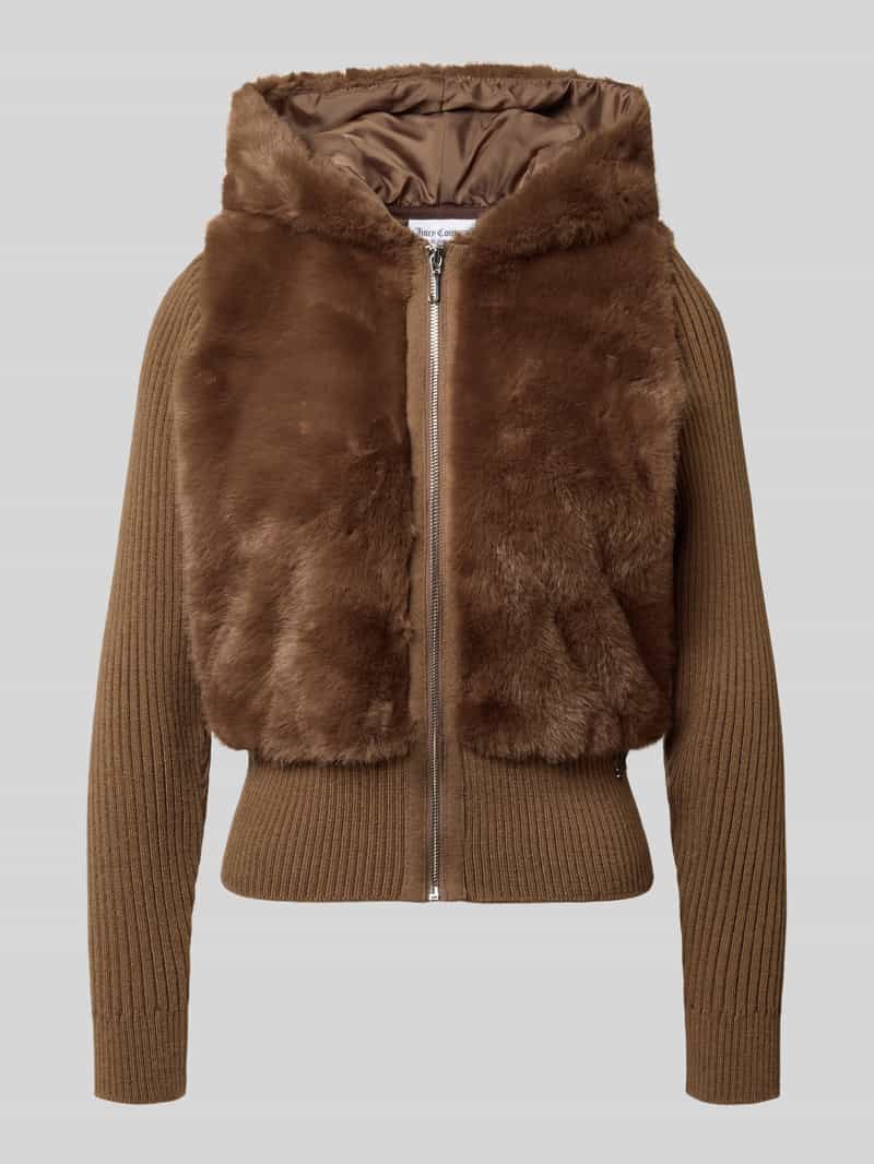 Juicy Couture Regular fit gebreid jack met capuchon model 'NAILA'