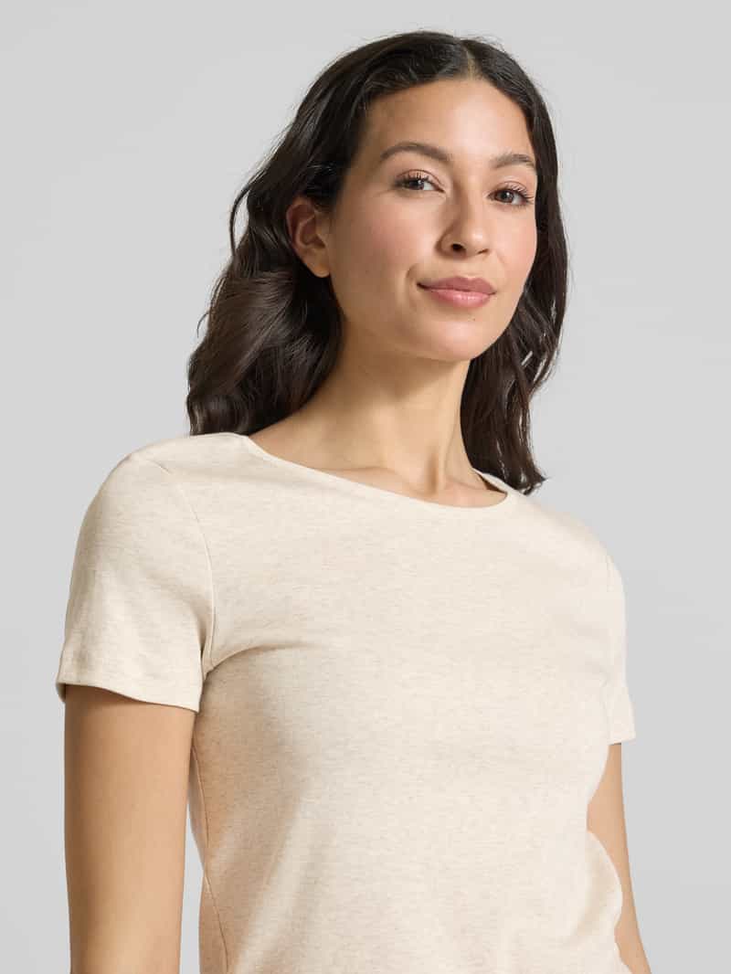 Christian Berg Woman T-shirt met geribde ronde hals