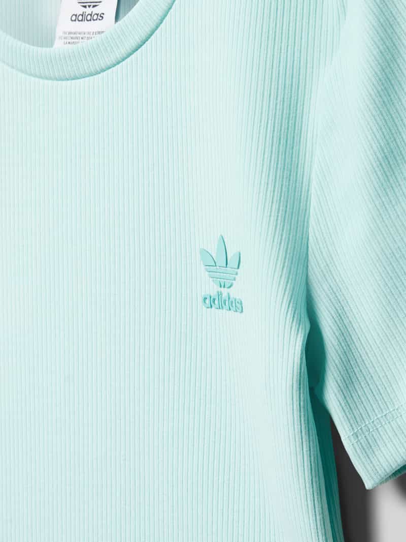 adidas Originals Kort T-shirt met logoprint en ronde hals