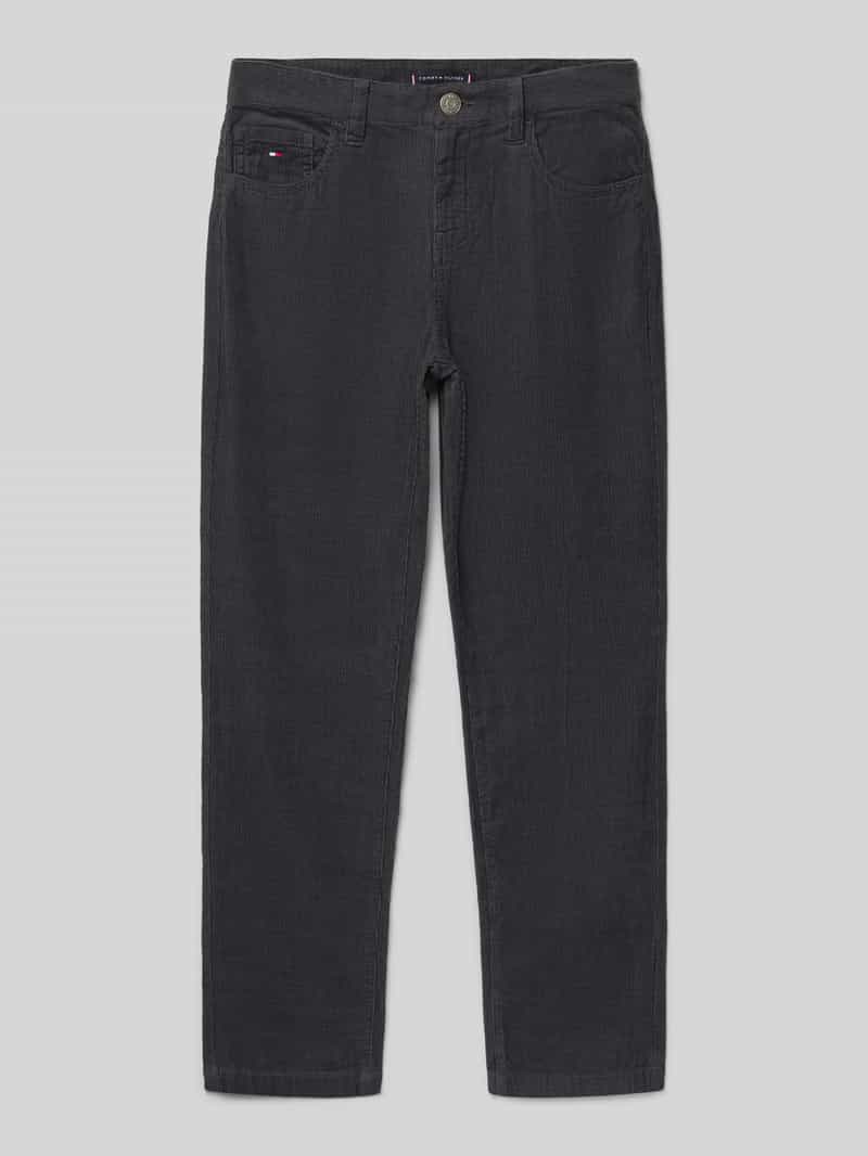Straight fit corduroy broek van puur katoen