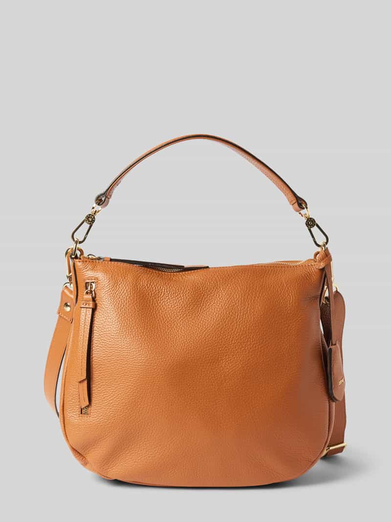 abro Leren handtas met labelapplicatie model 'JUNA'